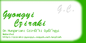 gyongyi cziraki business card